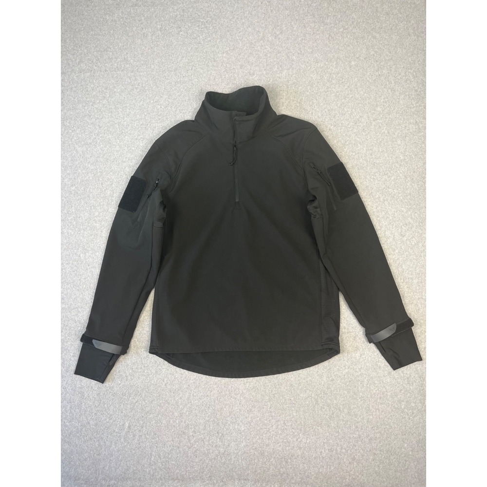 Condor Patrol Jacket Mens L Black 1/4 Zip Extendable Cuffs Thumb Holes Pockets